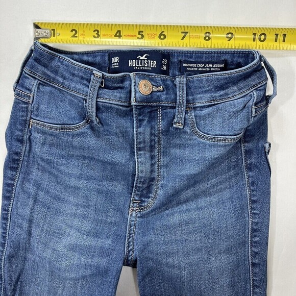 Hollister High Rise‎ Crop Jean Skinny Legging Size 00R W 23 Bundle of 2 pairs - Picture 8 of 10